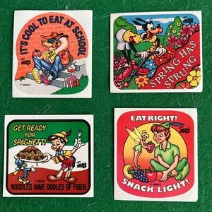 Vintage Mello Smello Scratch and Sniff Disney Stickers,collector’s series